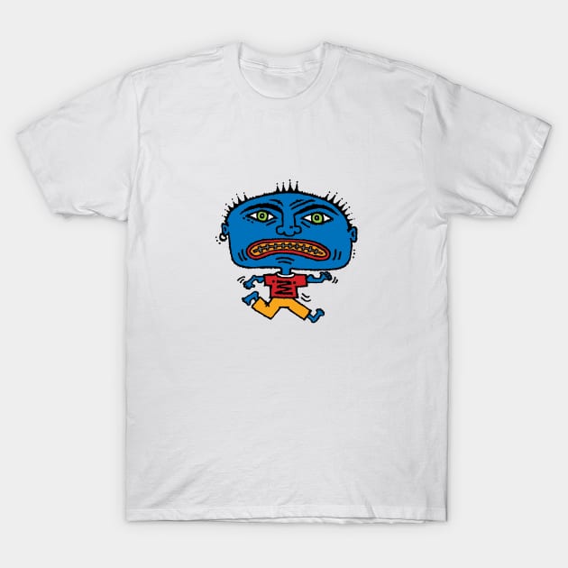 Blue Man T-Shirt by steveskelton